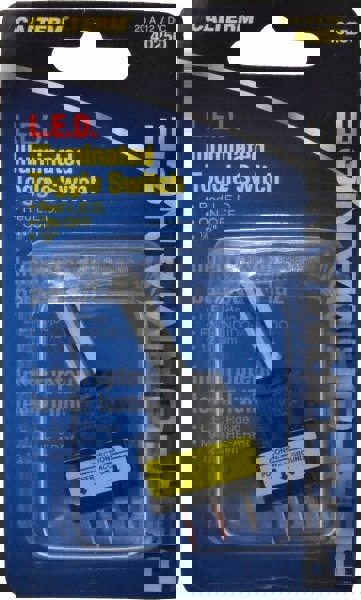 2 Position, 12 Volt, 16 Amp, 1/2 Hole Diam, Red LED Glow Dot Toggle Switch